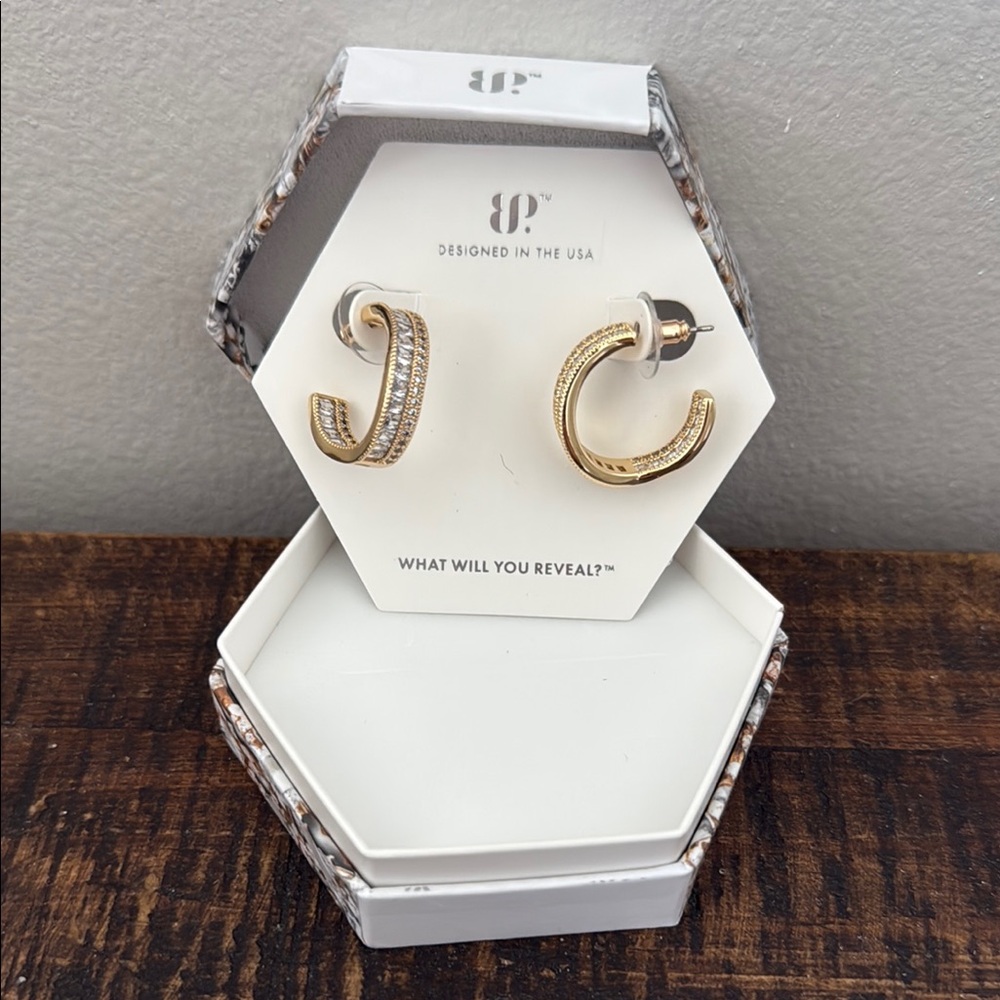 Gold and Silver Hoop Earrings